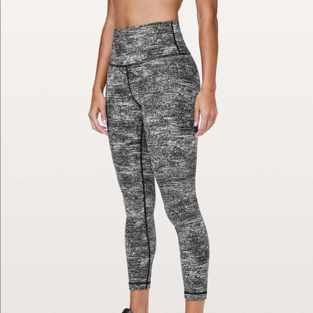 Lululemon Black and White Speckled Leggings - Picture 1 of 4